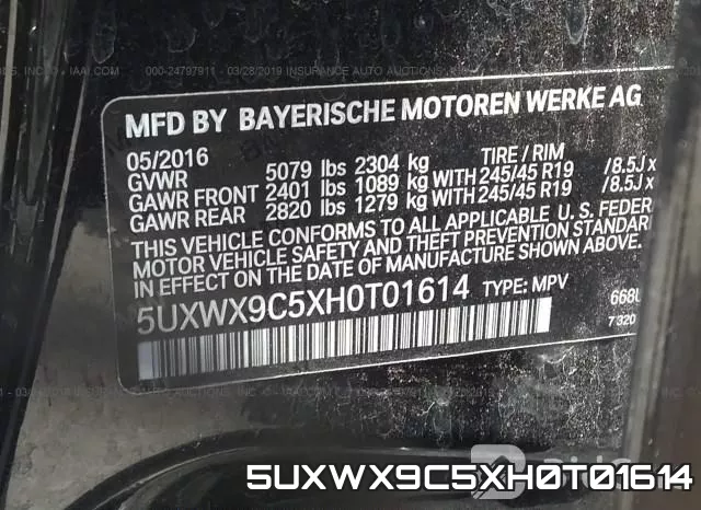 5UXWX9C5XH0T01614 фото 10