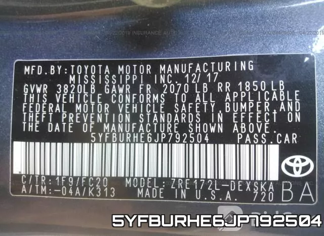 5YFBURHE6JP792504 фото 10