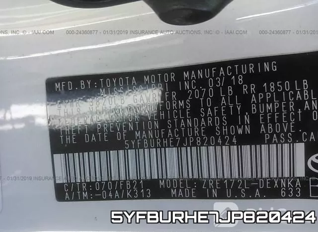 5YFBURHE7JP820424 фото 10