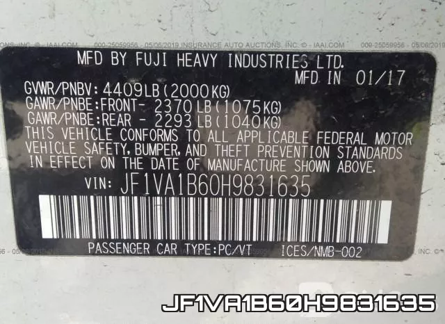 JF1VA1B60H9831635 фото 10