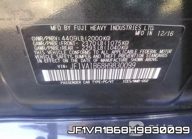 JF1VA1B68H9830099 фото 10