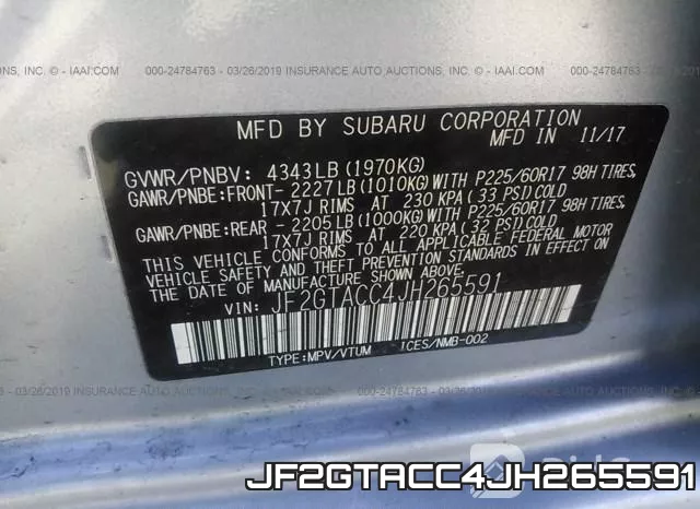 JF2GTACC4JH265591 фото 10