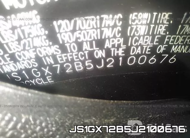 JS1GX72B5J2100676 фото 2