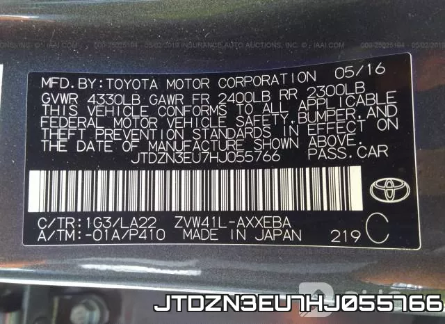 JTDZN3EU7HJ055766 фото 9