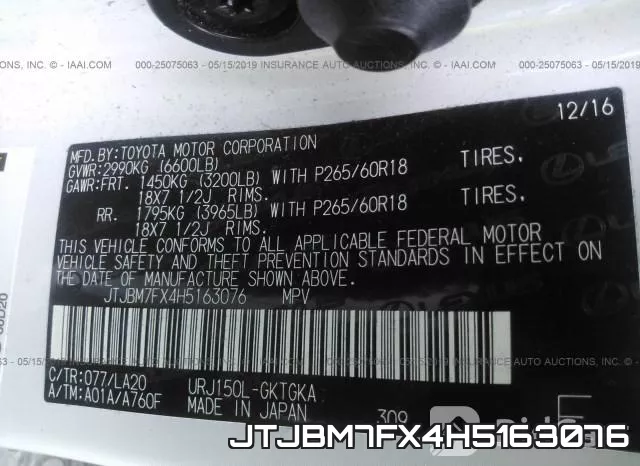 JTJBM7FX4H5163076 фото 10