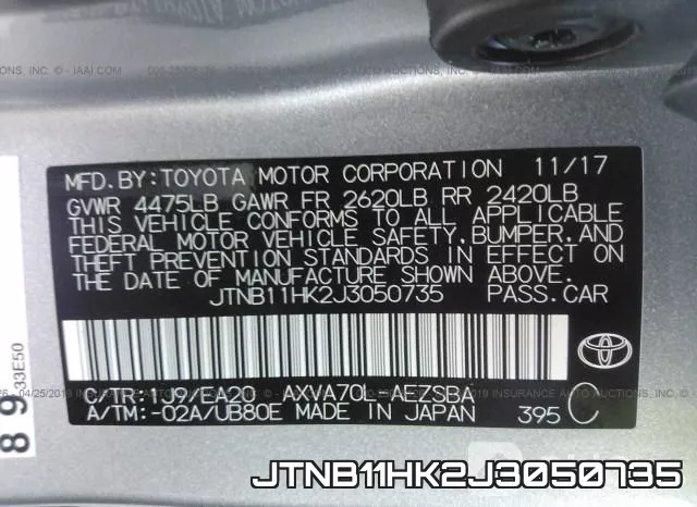JTNB11HK2J3050735 фото 10