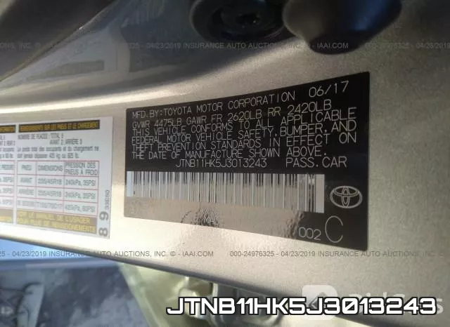 JTNB11HK5J3013243 фото 9