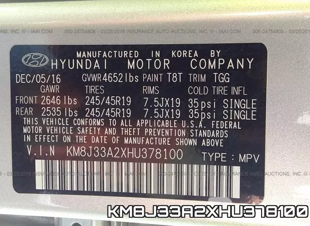 KM8J33A2XHU378100 фото 9