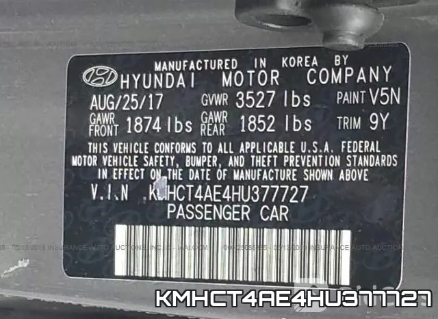 KMHCT4AE4HU377727 фото 10