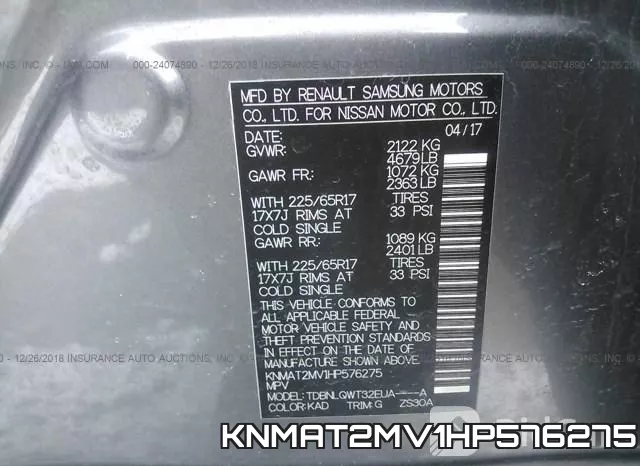 KNMAT2MV1HP576275 фото 10