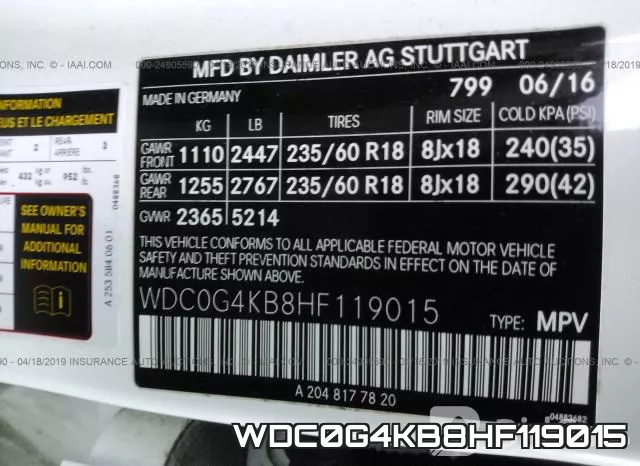 WDC0G4KB8HF119015 фото 10