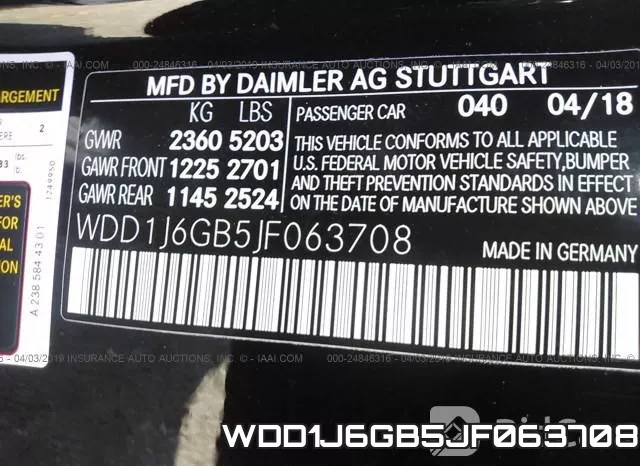 WDD1J6GB5JF063708 фото 10