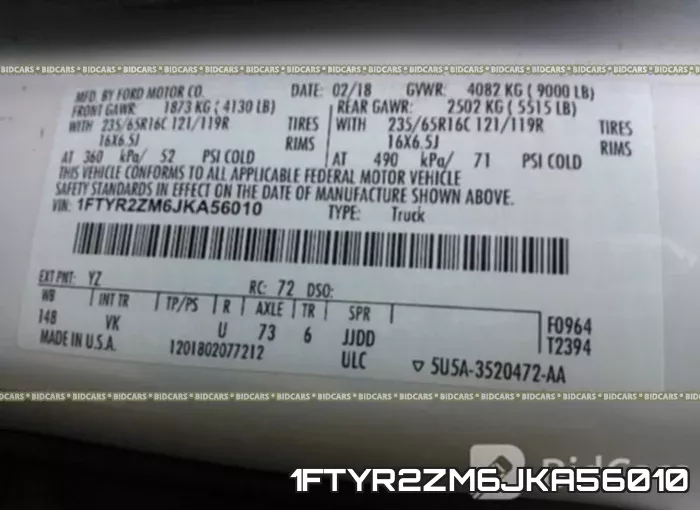 1FTYR2ZM6JKA56010 фото 10