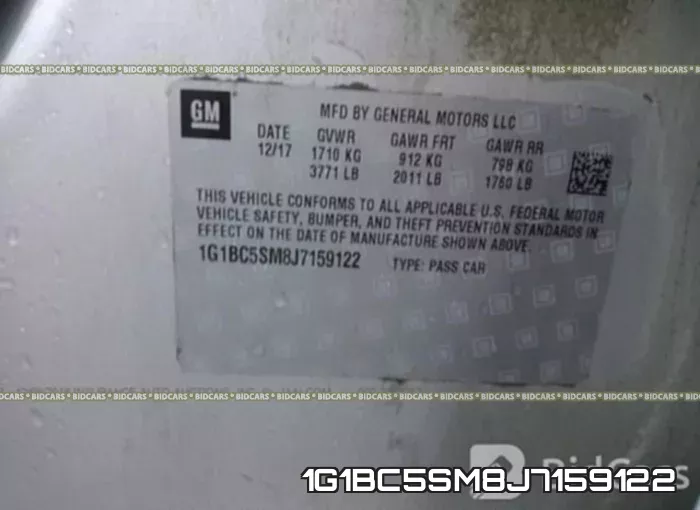 1G1BC5SM8J7159122 фото 10