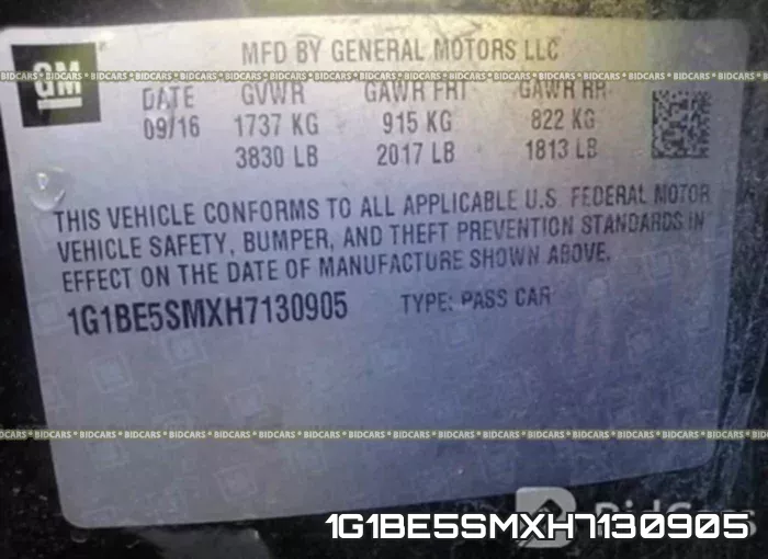 1G1BE5SMXH7130905 фото 10