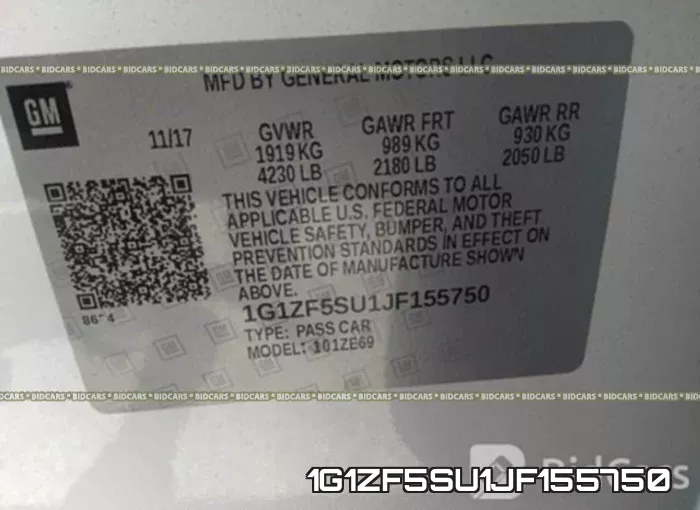 1G1ZF5SU1JF155750 фото 9