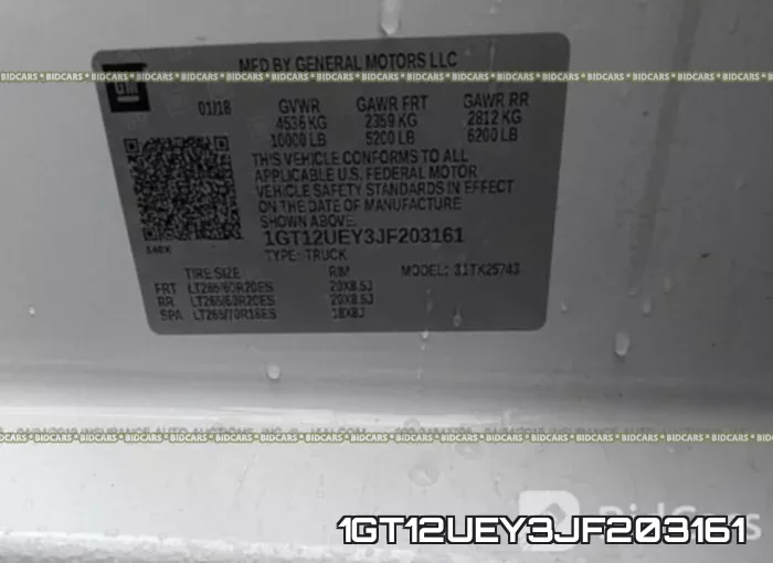 1GT12UEY3JF203161 фото 9