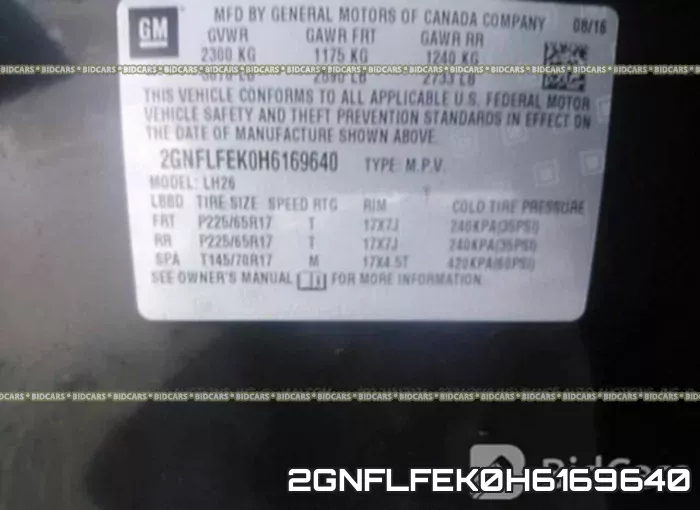 2GNFLFEK0H6169640 фото 10
