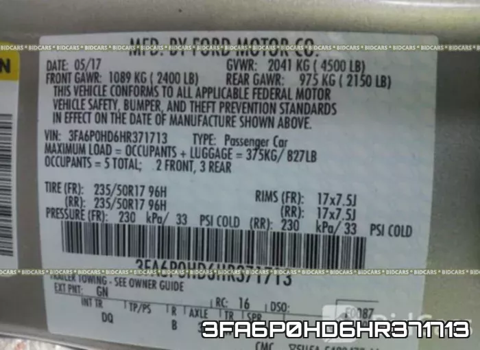 3FA6P0HD6HR371713 фото 10