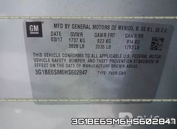 3G1BE6SM6HS602847 фото 10