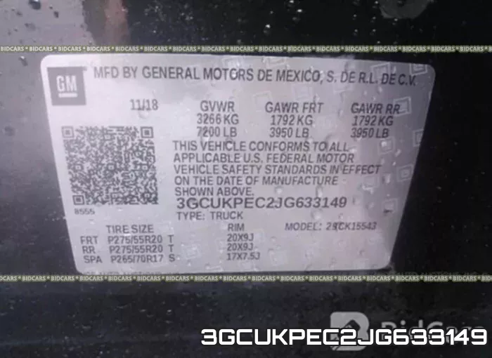 3GCUKPEC2JG633149 фото 10