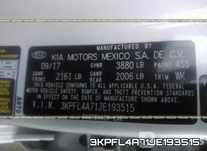 3KPFL4A71JE193515 фото 9
