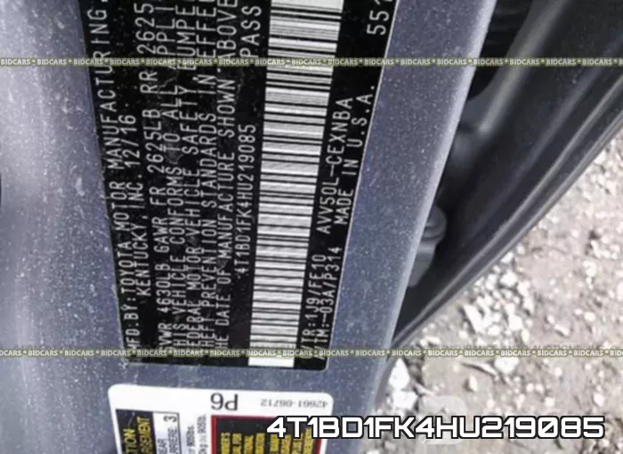 4T1BD1FK4HU219085 фото 10
