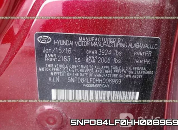 5NPD84LF0HH008969 фото 10