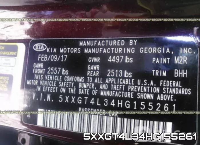 5XXGT4L34HG155261 фото 10
