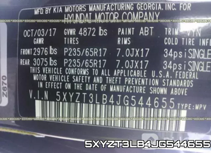 5XYZT3LB4JG544655 фото 10