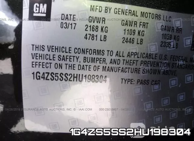 1G4ZS5SS2HU198304 фото 10