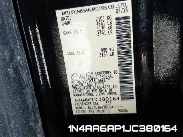 1N4AA6AP1JC380164 фото 2