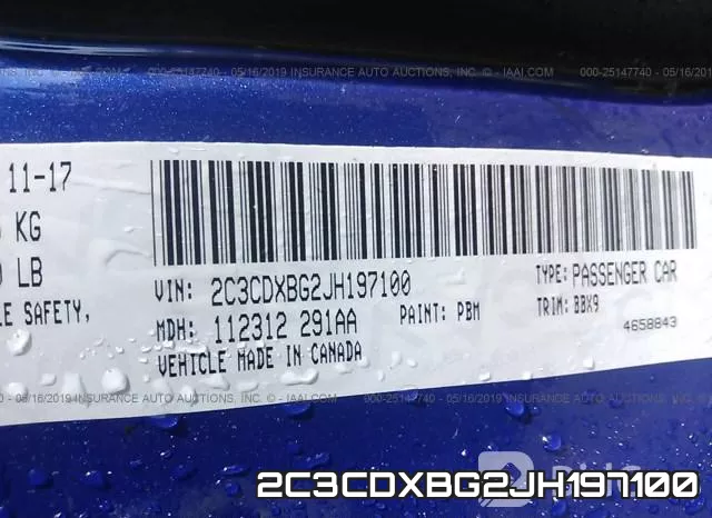 2C3CDXBG2JH197100 фото 10
