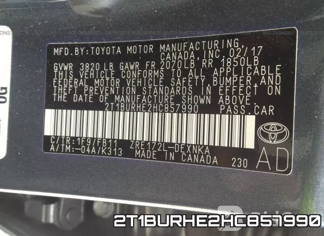2T1BURHE2HC857990 фото 9