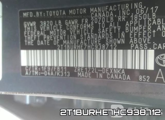 2T1BURHE7HC938712 фото 10