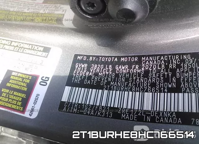2T1BURHE8HC766514 фото 10