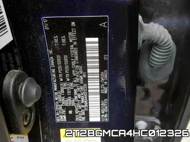 2T2BGMCA4HC012326 фото 2