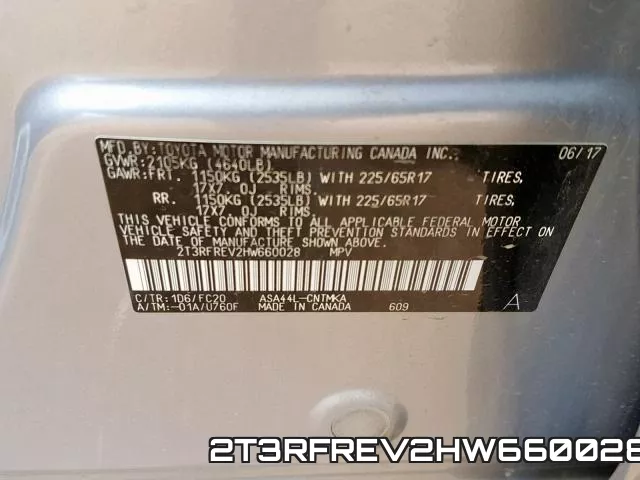 2T3RFREV2HW660028 фото 2