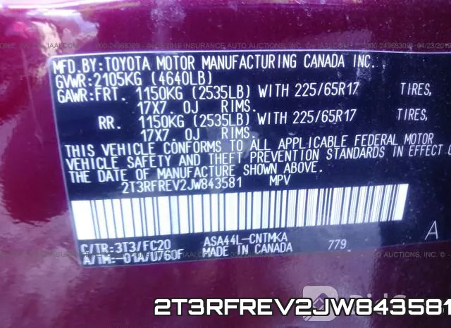 2T3RFREV2JW843581 фото 10
