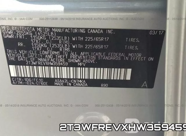 2T3WFREVXHW359459 фото 10
