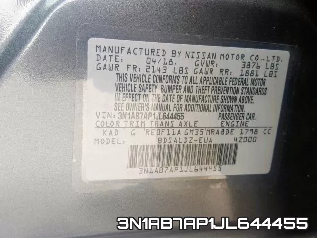 3N1AB7AP1JL644455 фото 2