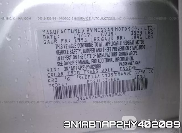 3N1AB7AP2HY402089 фото 10