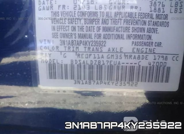 3N1AB7AP4KY235922 фото 10