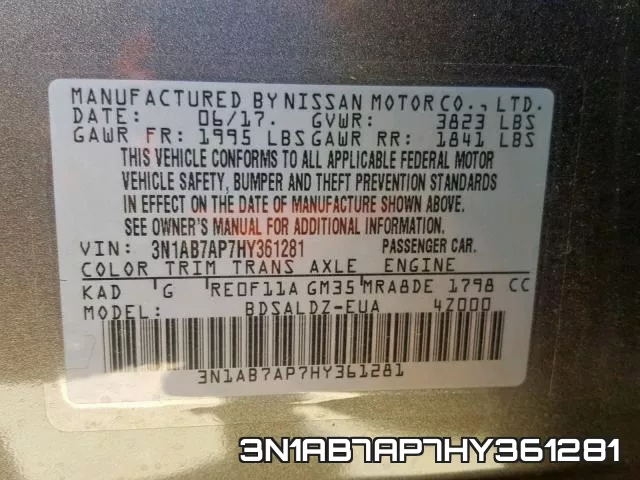 3N1AB7AP7HY361281 фото 2