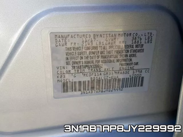3N1AB7AP8JY229992 фото 2
