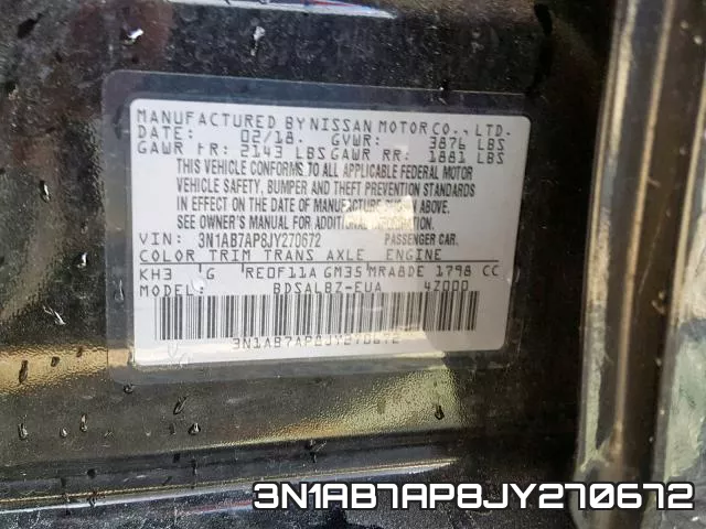 3N1AB7AP8JY270672 фото 2