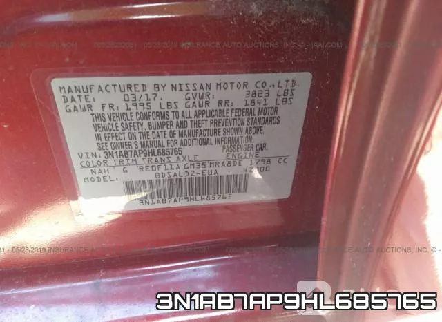 3N1AB7AP9HL685765 фото 9