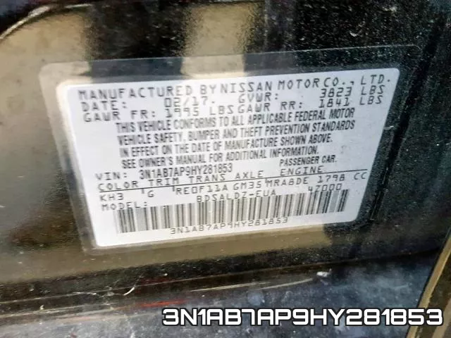 3N1AB7AP9HY281853 фото 2