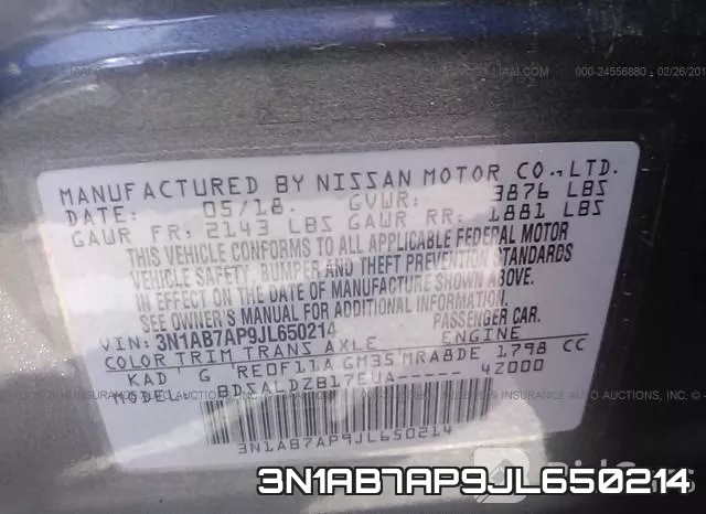 3N1AB7AP9JL650214 фото 10