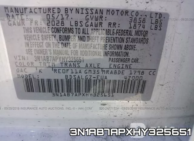 3N1AB7APXHY325651 фото 10